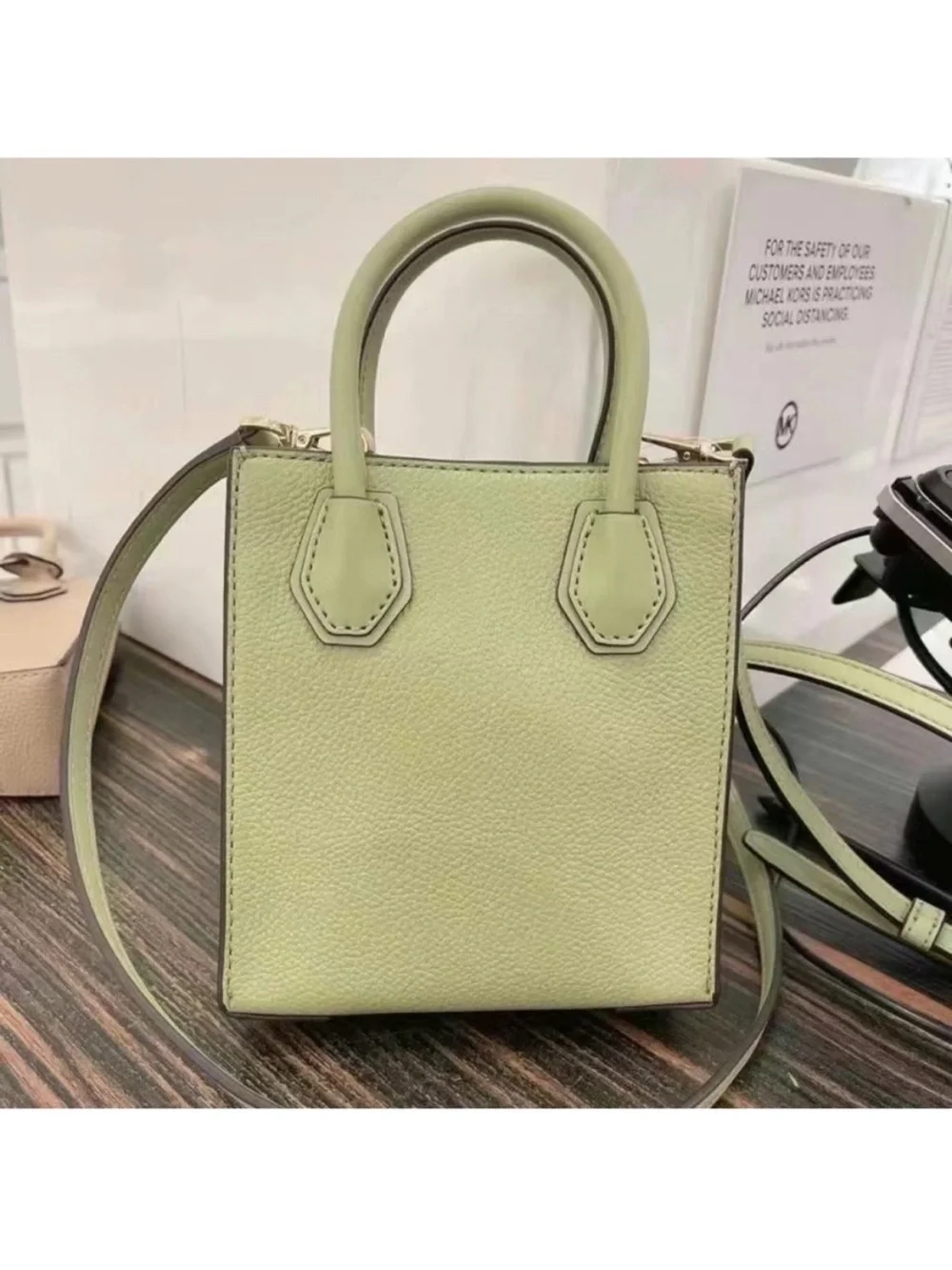 Michael Kors 35S1GM9TOL Mercer Extra-Small IN Light Sage
